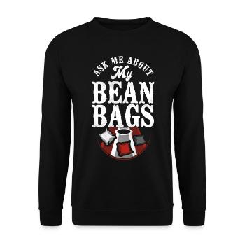 Cornhole Team Bean Bag Player - Unisex Sweatshirt - black - Front - Alina (178cm) & Michal (187cm)