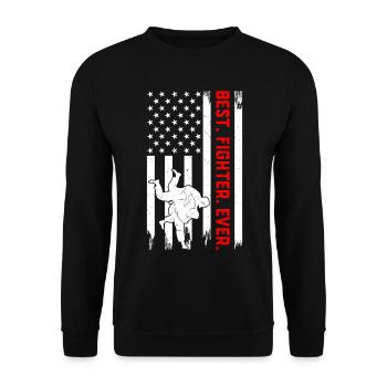 Judo Fighter Best Fighter Ever - Judo Martial Arts - Unisex Sweatshirt - black - Front - Alina (178cm) & Michal (187cm)