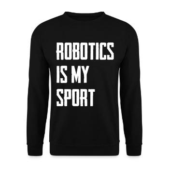 Robotics Is My Sport - Unisex Pullover - Schwarz - Vorne - Alina (178cm) & Michal (187cm)