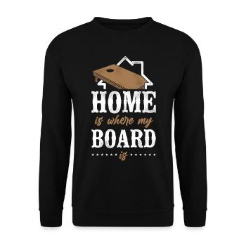 Joueur de sac de haricots de l’équipe Cornhole - Sweat-shirt Unisexe - noir - Devant - Alina (178cm) & Michal (187cm)