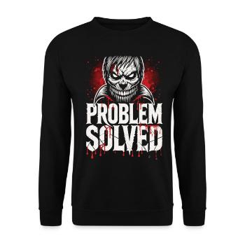 Bloody Solution - Problème résolu T-shirt d’Halloween - Sweat-shirt Unisexe - noir - Devant - Alina (178cm) & Michal (187cm)