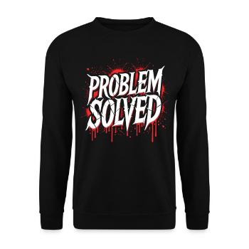 Problème Gelöst - Problème résolu - Sweat-shirt Unisexe - noir - Devant - Alina (178cm) & Michal (187cm)