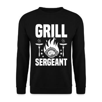 Grilling Barbecue Grill Party Grill Professional BBQ - Unisex Sweatshirt - black - Front - Alina (178cm) & Michal (187cm)