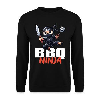 Grilling Barbecue Grill Party Grill Professional BBQ - Unisex Sweatshirt - black - Front - Alina (178cm) & Michal (187cm)