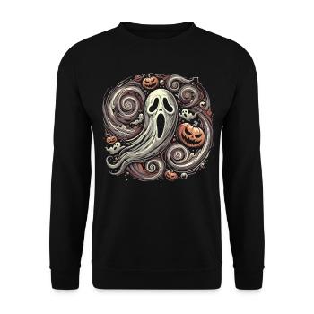 Fantômes expressionnistes effrayants Halloween - Sweat-shirt Unisexe - noir - Devant - Alina (178cm) & Michal (187cm)