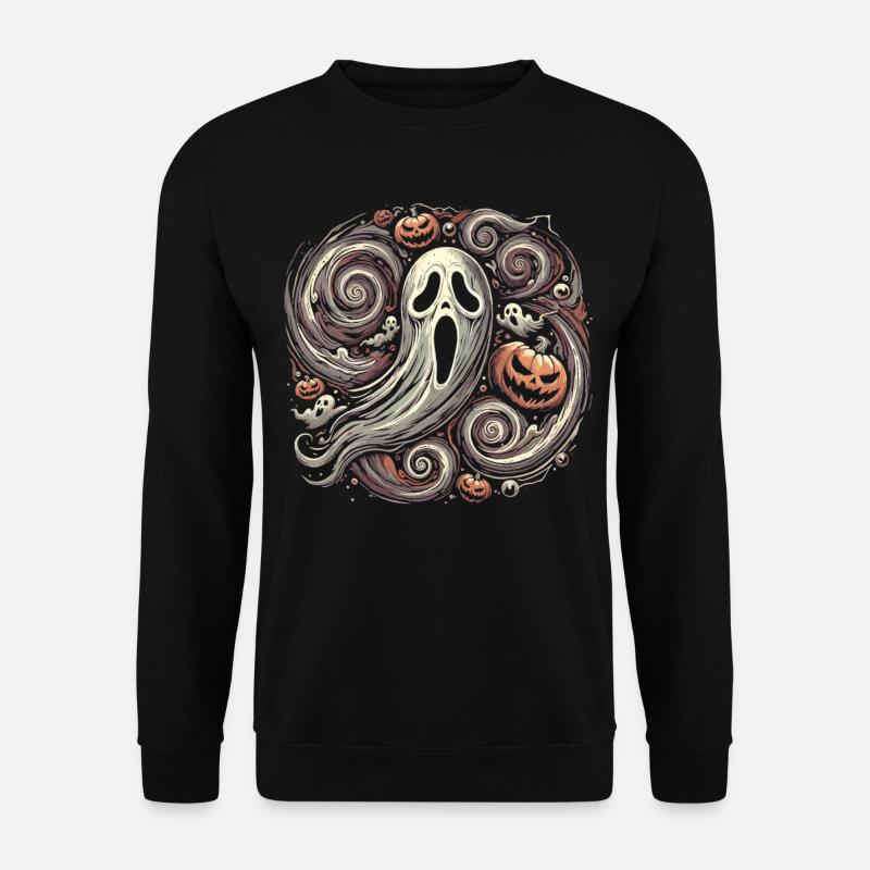 Creepy Expressionist Ghosts Halloween - Unisex Sweatshirt - black