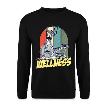Health Coach Wellness Retro Workout Health Coaches - Unisex Sweatshirt - black - Front - Alina (178cm) & Michal (187cm)