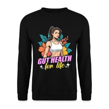 Health Coach Gut Health For Life Personal Trainer - Sweat-shirt Unisexe - noir - Devant - Alina (178cm) & Michal (187cm)