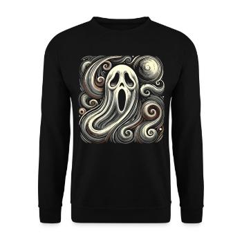 Fantômes expressionnistes effrayants Halloween - Sweat-shirt Unisexe - noir - Devant - Alina (178cm) & Michal (187cm)