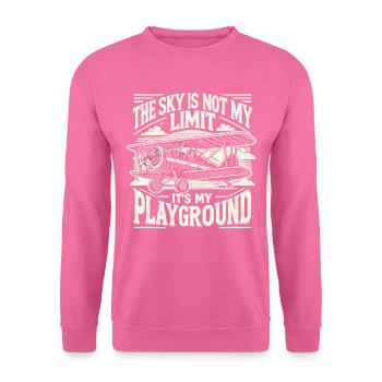Pilot, Pilotin, Flugzeug, Flieger, Flugschule - Unisex Pullover - Pink - Vorne