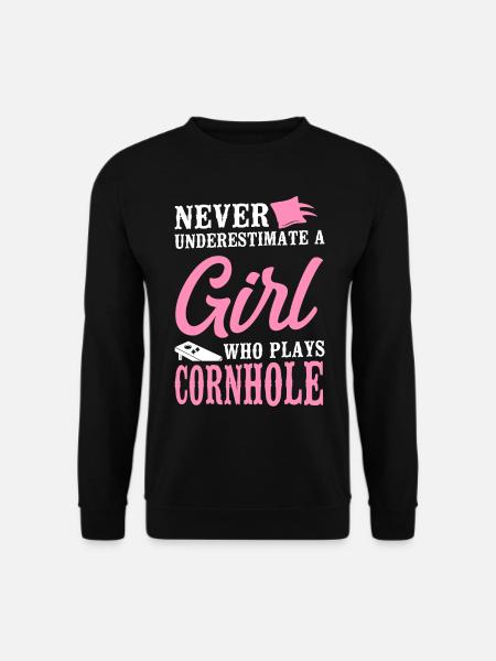 Cornhole Team Bean Bag Player - Unisex Pullover - Schwarz