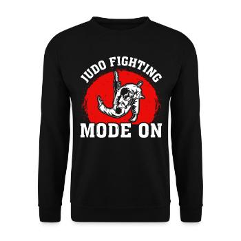 Judo fighting Mode On - Funny Judo Fighter Judoka - Unisex Sweatshirt - black - Front - Alina (178cm) & Michal (187cm)