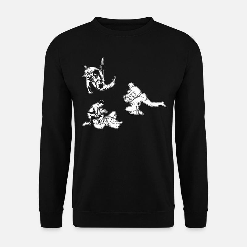 Judo fighter Judo Silhouette Judo - Unisex Pullover - Schwarz