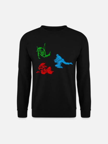 Judo fighter Judo Silhouette Judo Judoka - Unisex Pullover - Schwarz
