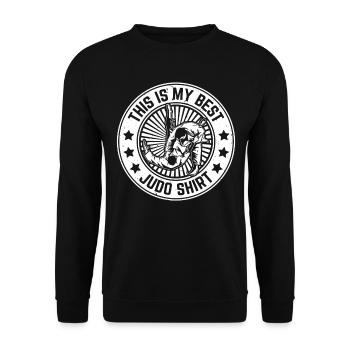 This is my best Judo shirt Judo Fighter Judo - Unisex Sweatshirt - black - Front - Alina (178cm) & Michal (187cm)