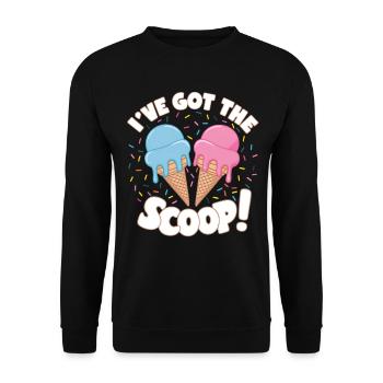 I've Got the Scoop Gender Reveal Ice cream Themed - Unisex Sweatshirt - black - Front - Alina (178cm) & Michal (187cm)