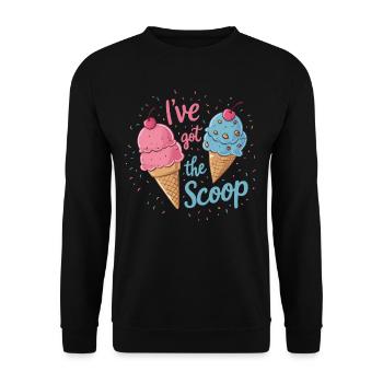 I've Got the Scoop Gender Reveal Ice cream Themed - Unisex Sweatshirt - black - Front - Alina (178cm) & Michal (187cm)