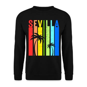 Seville Andalusia Spain Holiday Idea - Unisex Sweatshirt - black - Front - Alina (178cm) & Michal (187cm)