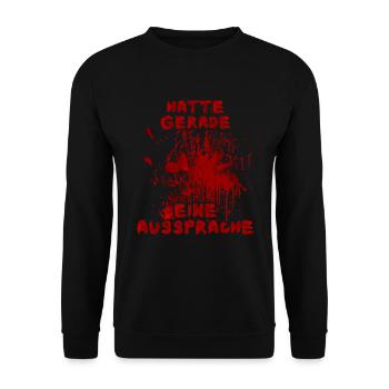 Just had a pronunciation - Halloween Saying - Unisex Sweatshirt - black - Front - Alina (178cm) & Michal (187cm)