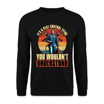 It's A Pest Control Thing Animal Control Officer - Unisex Sweatshirt - black - Front - Alina (178cm) & Michal (187cm)