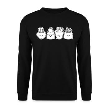 Gardening US Flag Landscaper Hobby Gardener - Unisex Sweatshirt - black - Front - Alina (178cm) & Michal (187cm)