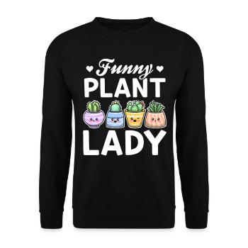 Jardinier Plante Amoureux Jardinier Fille - Drôle de Plante - Sweat-shirt Unisexe - noir - Devant - Alina (178cm) & Michal (187cm)