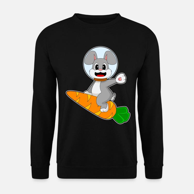 Bunny Carrot Astronaut - Unisex Sweatshirt - black