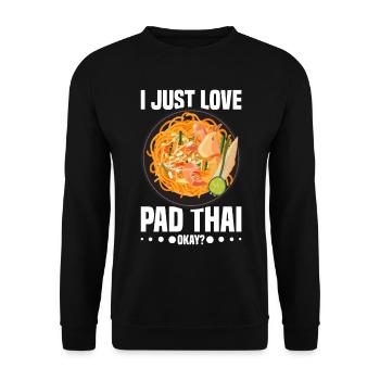 Pad Thai Thai Food Thai Cuisine Thailand - Unisex Sweatshirt - black - Front - Alina (178cm) & Michal (187cm)