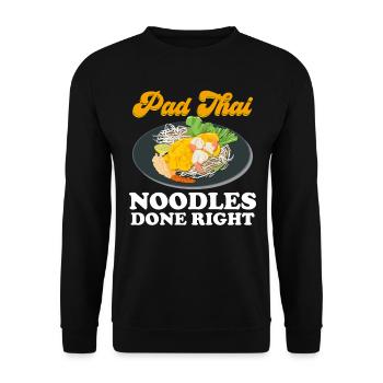 Pad Thai Thai Food Thai Cuisine Thailand - Unisex Sweatshirt - black - Front - Alina (178cm) & Michal (187cm)