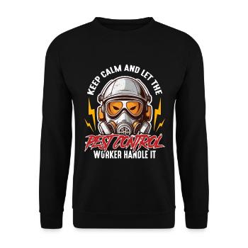 Pest Control Keep Calm And Let Pest Management - Unisex Sweatshirt - black - Front - Alina (178cm) & Michal (187cm)