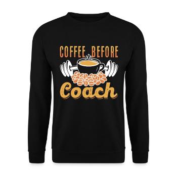 Health Coach Coffee Phys Ed Teacher Coffee Lover - Unisex Pullover - Schwarz - Vorne - Alina (178cm) & Michal (187cm)