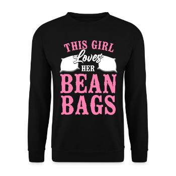 Joueur de sac de haricots de l’équipe Cornhole - Sweat-shirt Unisexe - noir - Devant - Alina (178cm) & Michal (187cm)