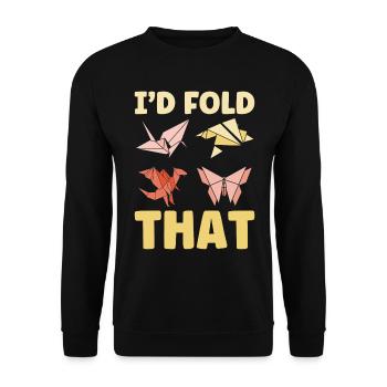 Origami Master Papier Falten Papierkranich Japan - Unisex Pullover - Schwarz - Vorne - Alina (178cm) & Michal (187cm)