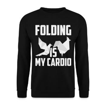 Origami Master Papier Falten Papierkranich Japan - Unisex Pullover - Schwarz - Vorne - Alina (178cm) & Michal (187cm)