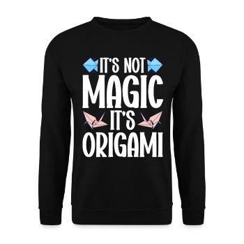 Origami Master Papier Falten Papierkranich Japan - Unisex Pullover - Schwarz - Vorne - Alina (178cm) & Michal (187cm)