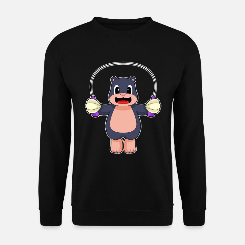 Maulwurf Seilspringen Springseil - Unisex Pullover - Schwarz