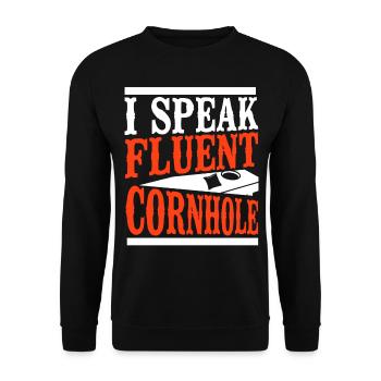 Joueur de sac de haricots de l’équipe Cornhole - Sweat-shirt Unisexe - noir - Devant - Alina (178cm) & Michal (187cm)