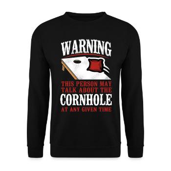 Cornhole Team Bean Bag Player - Unisex Pullover - Schwarz - Vorne - Alina (178cm) & Michal (187cm)