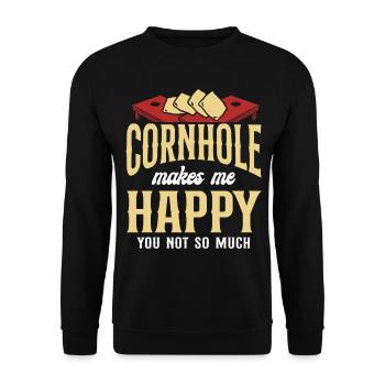 Joueur de sac de haricots de l’équipe Cornhole - Sweat-shirt Unisexe - noir - Devant - Alina (178cm) & Michal (187cm)
