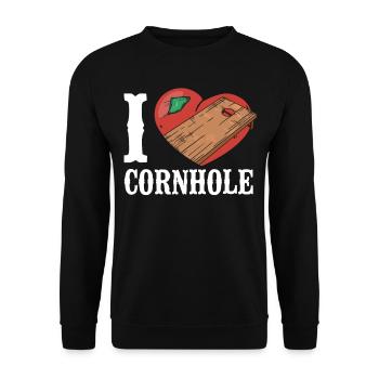 Joueur de sac de haricots de l’équipe Cornhole - Sweat-shirt Unisexe - noir - Devant - Alina (178cm) & Michal (187cm)