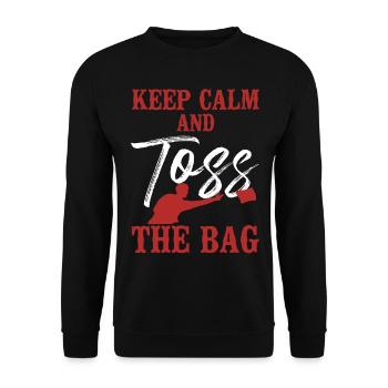 Cornhole Team Bean Bag Player - Unisex Pullover - Schwarz - Vorne - Alina (178cm) & Michal (187cm)