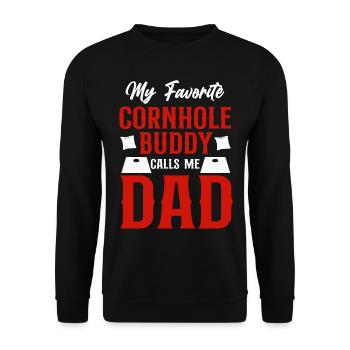 Cornhole Team Bean Bag Player - Unisex Pullover - Schwarz - Vorne - Alina (178cm) & Michal (187cm)