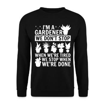Hobby Gardener Gardener Funny Gardening - Unisex Pullover - Schwarz - Vorne - Alina (178cm) & Michal (187cm)