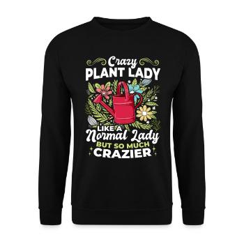 Plante folle dame Jardinière Fille - Sweat-shirt Unisexe - noir - Devant - Alina (178cm) & Michal (187cm)