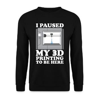 3D Printer Filament 3D Printing 3D Printing 3D Printer - Unisex Sweatshirt - black - Front - Alina (178cm) & Michal (187cm)