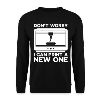 3D Printer Filament 3D Printing 3D Printing 3D Printer - Unisex Sweatshirt - black - Front - Alina (178cm) & Michal (187cm)