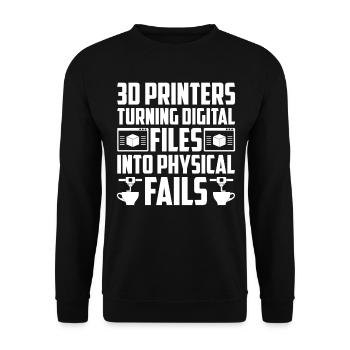 3D Printer Filament 3D Printing 3D Printing 3D Printer - Unisex Sweatshirt - black - Front - Alina (178cm) & Michal (187cm)