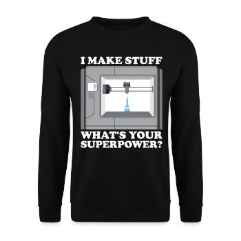 3D Printer Filament 3D Printing 3D Printing 3D Printer - Unisex Sweatshirt - black - Front - Alina (178cm) & Michal (187cm)