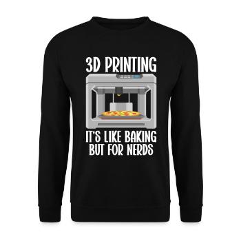 3D Printer Filament 3D Printing 3D Printing 3D Printer - Unisex Sweatshirt - black - Front - Alina (178cm) & Michal (187cm)