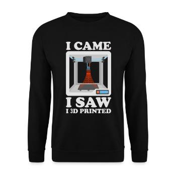 3D Printer Filament 3D Printing 3D Printing 3D Printer - Unisex Sweatshirt - black - Front - Alina (178cm) & Michal (187cm)
